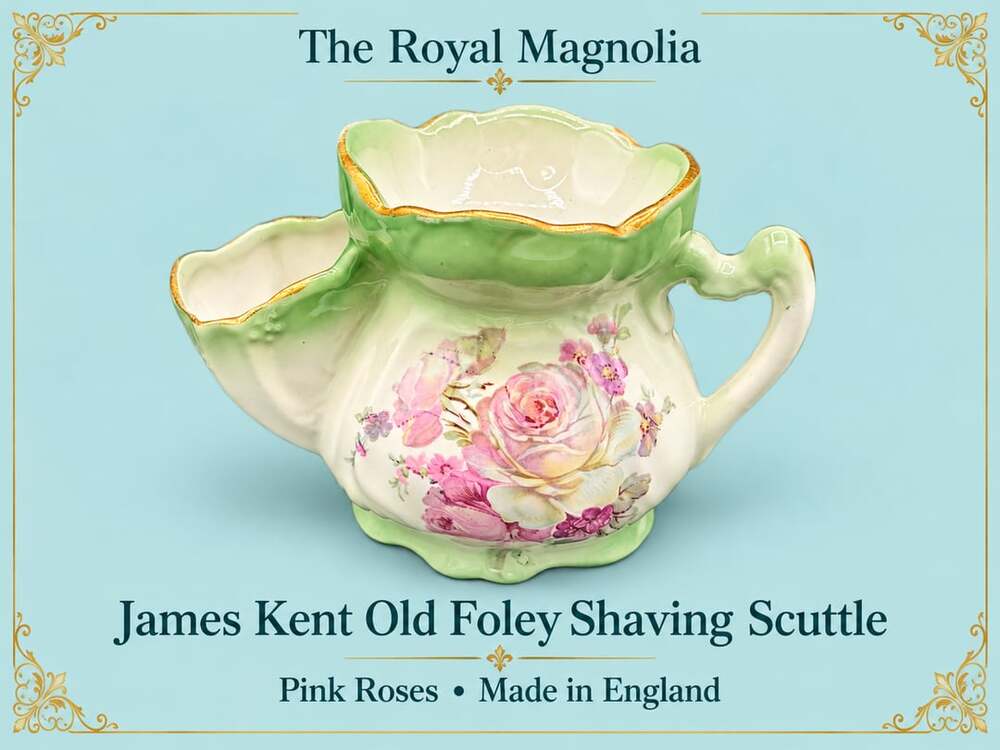 James Kent Old Foley Shaving Scuttle Pink Roses